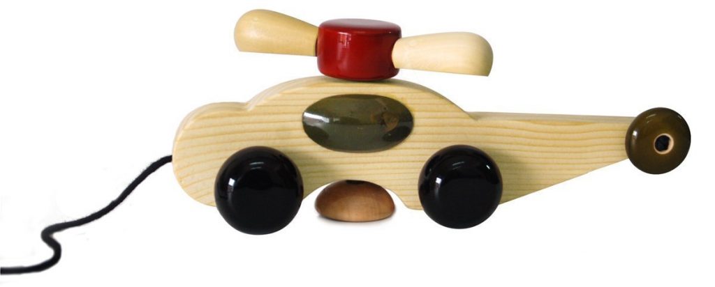 Wooden Pull Toy with Rotating Fan by Maya Organic
