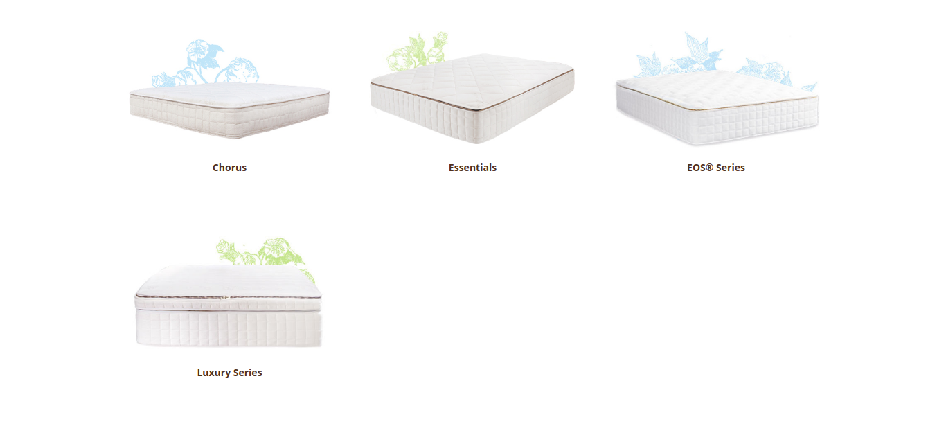 Photo of Naturepedic's types of organic mattresses 