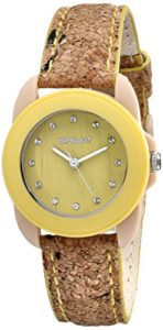 Sprout-Womens-ST1057YLCK-Swarovski-Crystal-Accented-Yellow-Cork-Strap-Watch-0