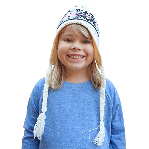 Aspen-Supply-Toddler-Kids-Fleece-lined-Knit-Earflap-Nordic-Tassel-Pom ...