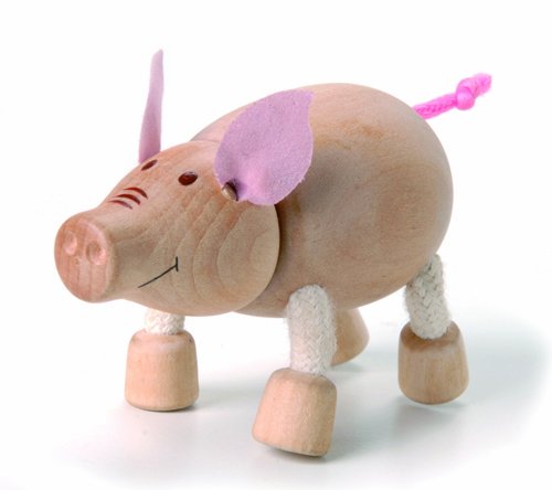 Top Rated Toys from Ecofriendly Brands on Amazon-Farm Pig Wooden Toy