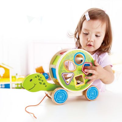Top Rated Toys from Ecofriendly Brands on Amazon-Hape Wooden Shape Sorter Pull Toy