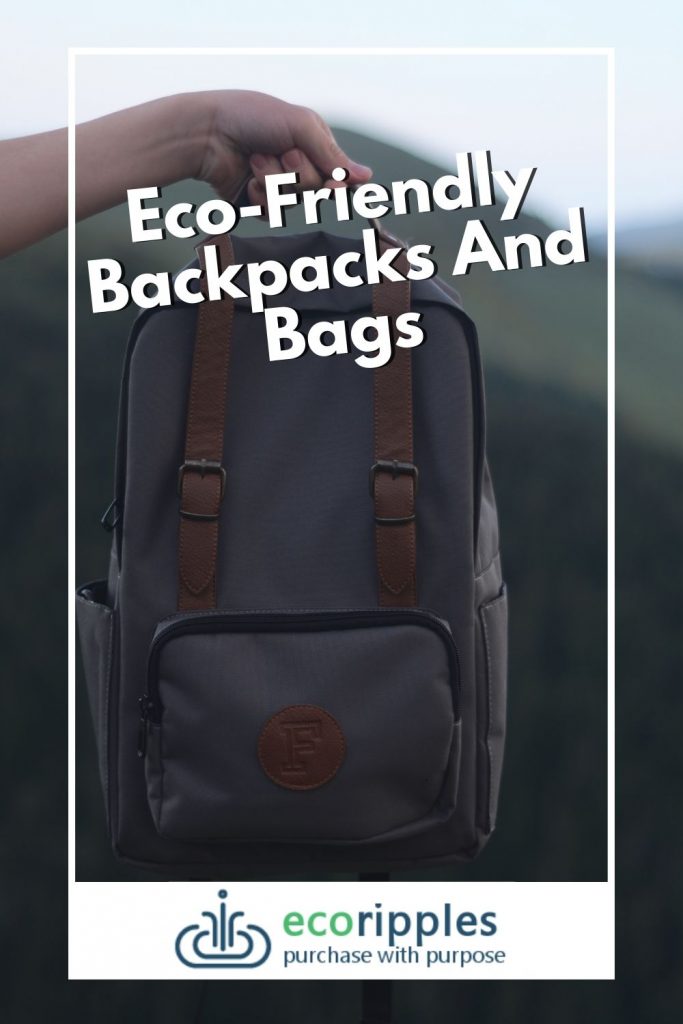 Hand holding a canvas backpack | eco-friendly backpacks and bags